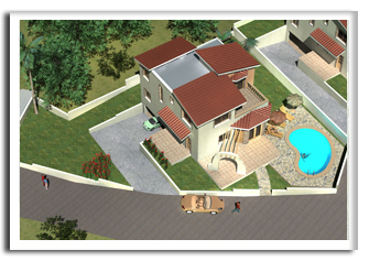 rear aerial view